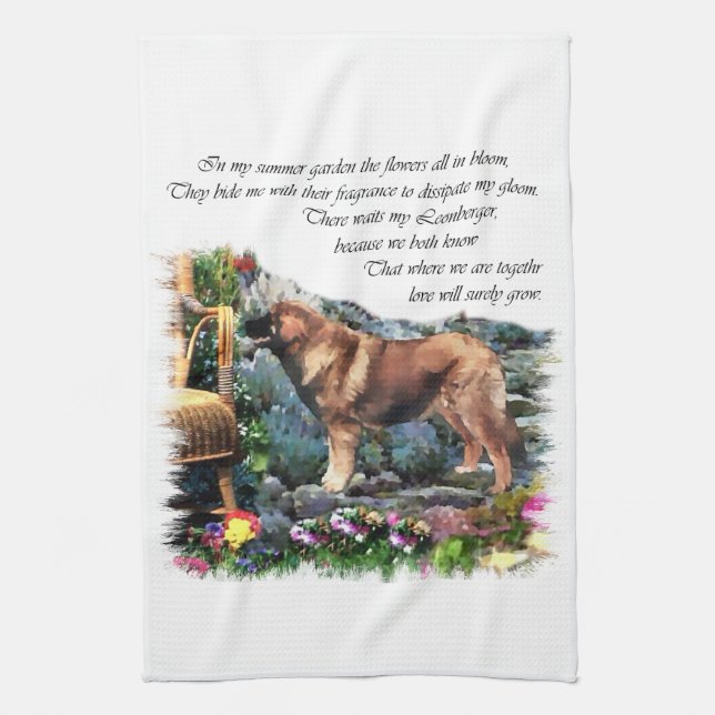 Leonberger Art Gifts Tea Towel (Vertical)