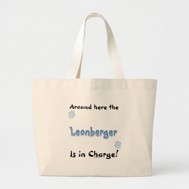Leonberger Charge Large Tote Bag (Front)