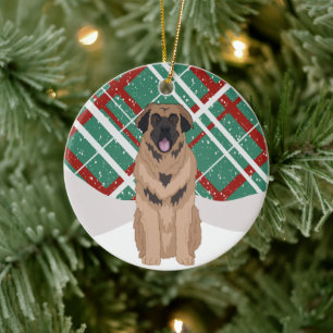 Leonberger Christmas Ceramic Tree Decoration