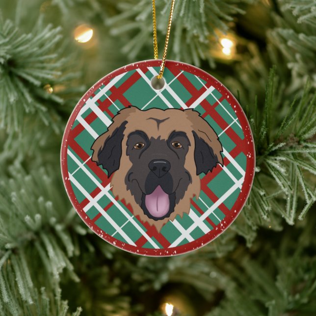 Leonberger Christmas Ceramic Tree Decoration (Tree)
