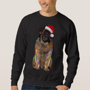 Leonberger Christmas Lights Xmas Dog Lover Santa H Sweatshirt