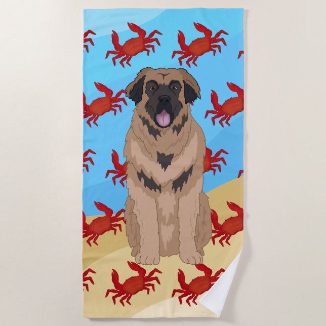  Leonberger Crabs  Beach Towel (Front)