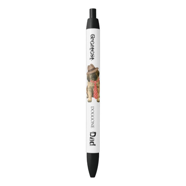 Leonberger Dad Black Ink Pen (Front Vertical)