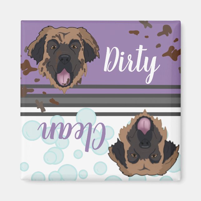 Leonberger Dirty/Clean Dishwasher  Magnet (Front)