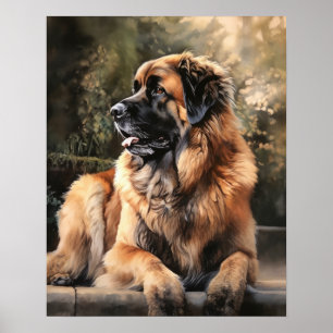 Leonberger Dog Art Print Poster