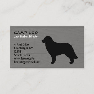 Leonberger Dog Breed Silhouette Business Card