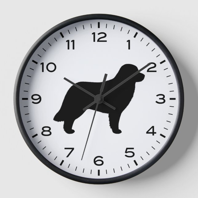 Leonberger Dog Breed Silhouette Clock (Front)