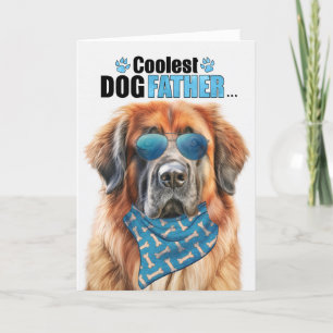 Leonberger Dog Coolest Dad Ever Father's Day Holiday Card