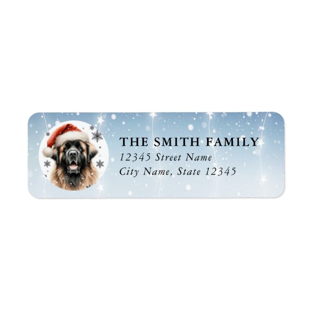 Leonberger Dog Return Address Labels (Front)