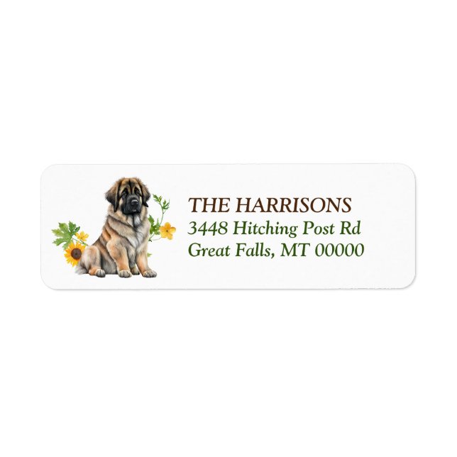 Leonberger Dog Sunflower Wreath (Front)