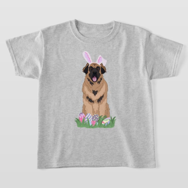 Leonberger Easter Bunny  T-Shirt (Laydown)