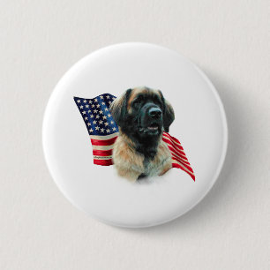 Leonberger Flag 6 Cm Round Badge