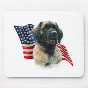 Leonberger Flag Mouse Mat