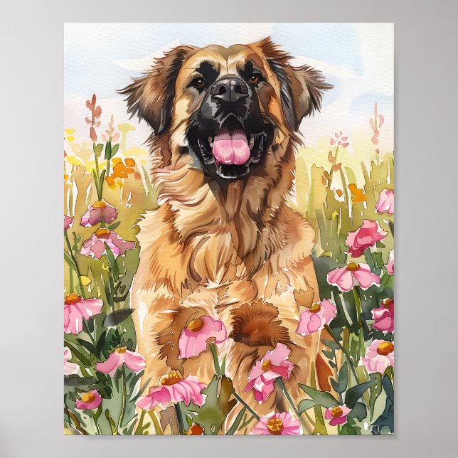 Leonberger Gentle Giant Dog Art Print Poster (Front)