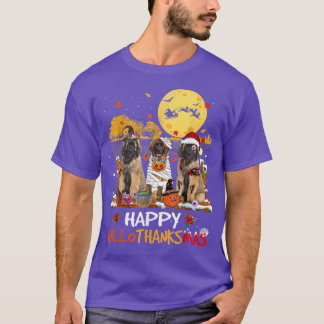 Leonberger Happy Hallothanksmas Halloween Thanksgi T-Shirt