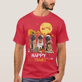 Leonberger Happy Hallothanksmas Halloween Thanksgi T-Shirt