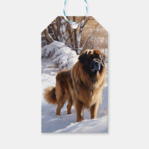 Leonberger Let It Snow Christmas Gift Tags