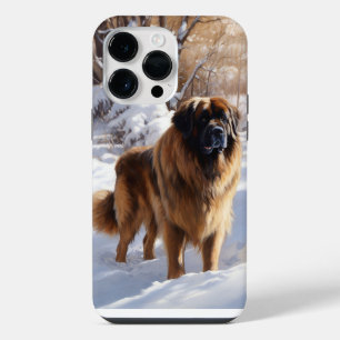 Leonberger Let It Snow Christmas iPhone 14 Pro Max Case