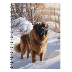 Leonberger Let It Snow Christmas Notebook