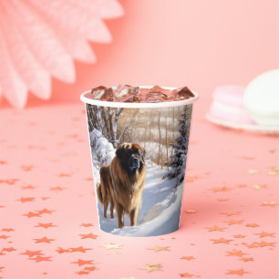 Leonberger Let It Snow Christmas Paper Cups