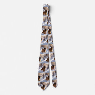 Leonberger Let It Snow Christmas Tie