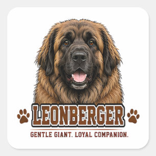 🐾 Leonberger Lover Family Pride 🐾 Square Sticker