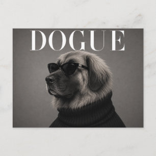Leonberger Luxury Fashion Dog Portrait Postcard