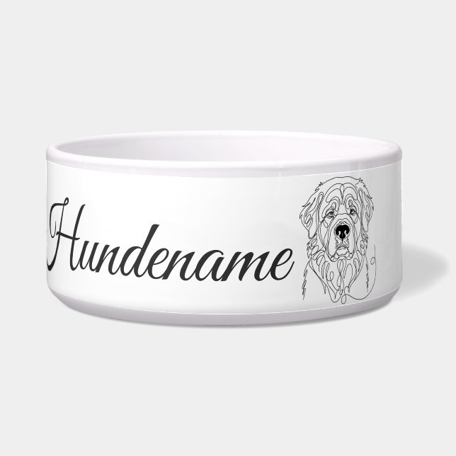 Leonberger Minimalist Line Art personalized dog bo (Front)