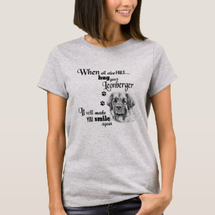 Leonberger modern art cute dog breed slogan T-Shirt