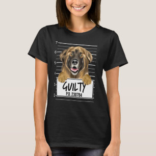 Leonberger Mugshot Guilty Dog T-Shirt