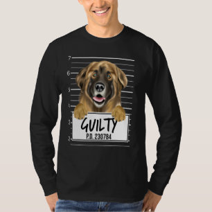 Leonberger Mugshot Guilty Dog T-Shirt