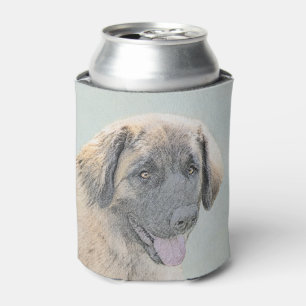 Leonberger Painting - Cute Original Dog Art Can Cooler