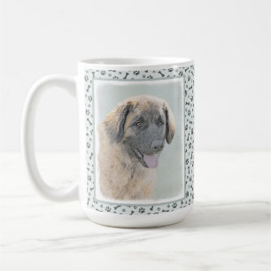 Leonberger Painting - Cute Original Dog Art Coffee Mug