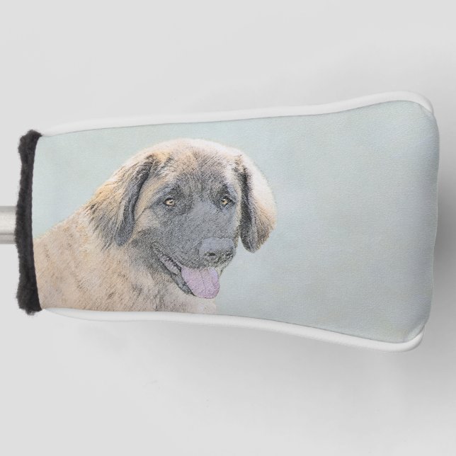 Leonberger Painting - Cute Original Dog Art Golf Head Cover (Front)