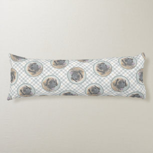 Leonberger Painting Leo Cute Original Pet Dog Art Body Cushion