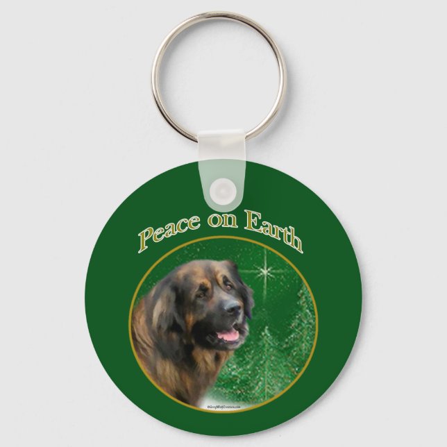 Leonberger Peace Key Ring (Front)
