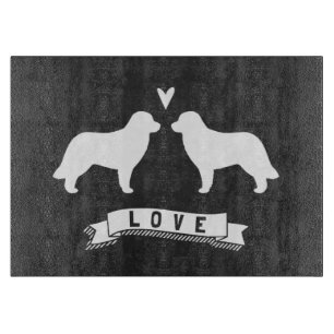 Leonberger Silhouettes Love Cutting Board