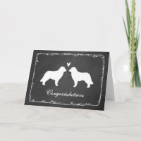 Leonberger Silhouettes Wedding Congratulations