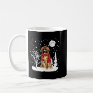 Leonberger Under Moonlight Snow Christmas Pajama 3 Coffee Mug