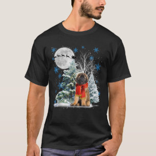 Leonberger Under Moonlight Snow Christmas Pajama T T-Shirt