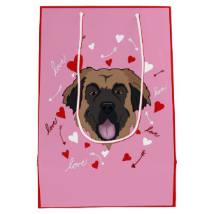 Leonberger Valentines Day Medium Gift Bag