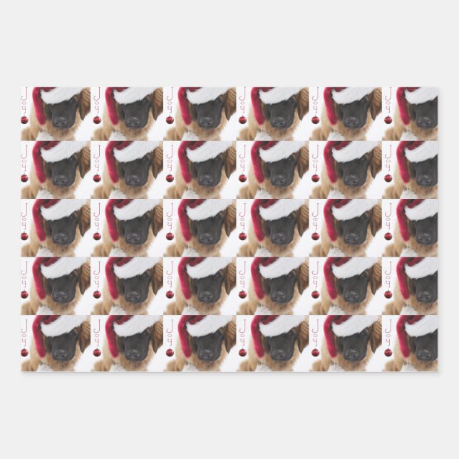 Leonberger variety wrapping paper sheet (Front)