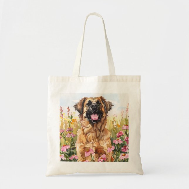 Leonberger Watercolor Tote Bag (Front)