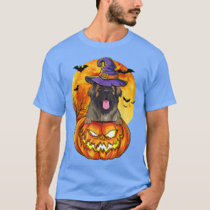 Leonberger Witch Pumpkin Halloween Dog Lover Funny T-Shirt