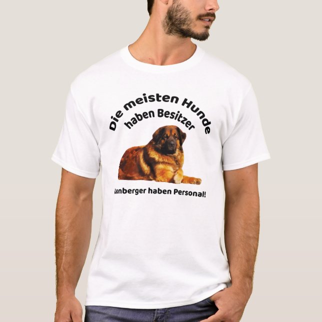 Leonberger With Its Own Staff T-Shirt (Front)