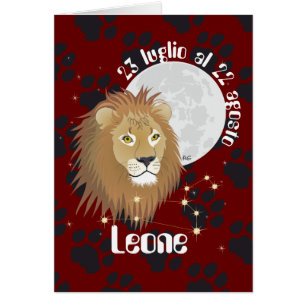 Leone 23 luglio al 22 agosto Biglietti d'auguri