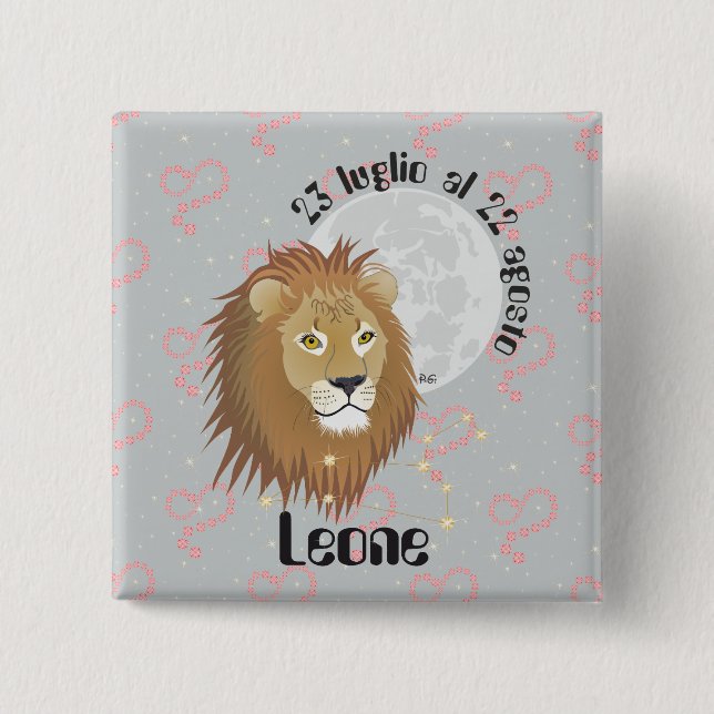 Leone 23 luglio al 22 agosto Buttons (Front)