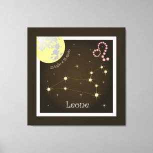Leone 23 luglio al 22 agosto canvas print