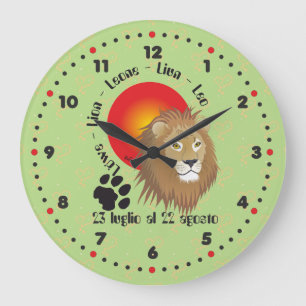 Leone 23 luglio al 22 agosto Orologio Large Clock