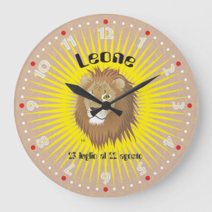 Leone 23 luglio al 22 agosto Orologio Large Clock